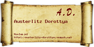 Austerlitz Dorottya névjegykártya